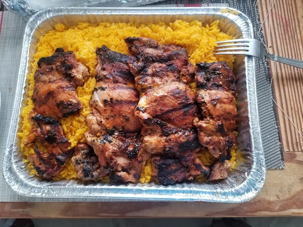 Garlic Chicken and Yellow Rice